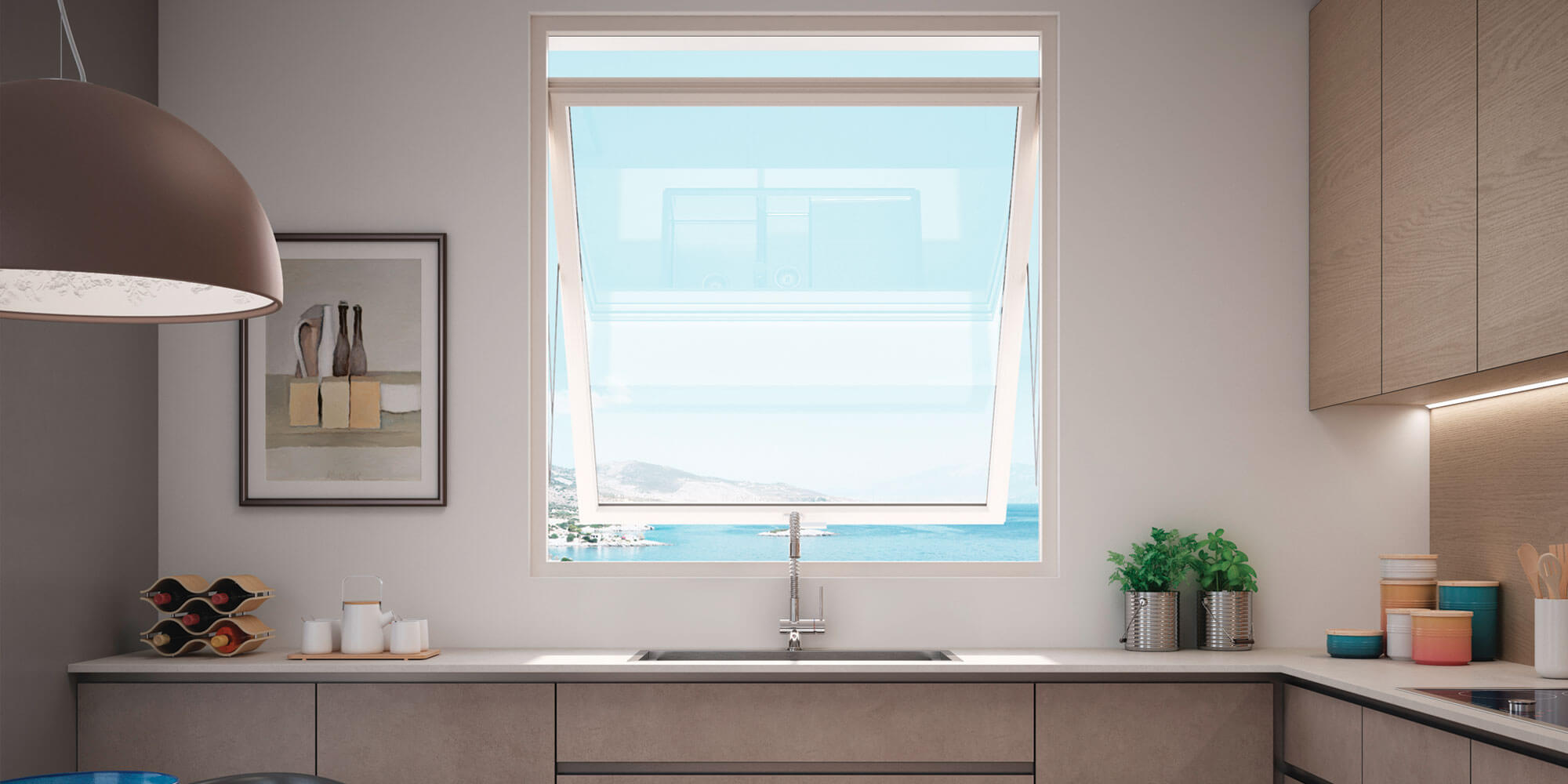 Cucina-con-finestra-Prolux-Swing-di-Oknoplast